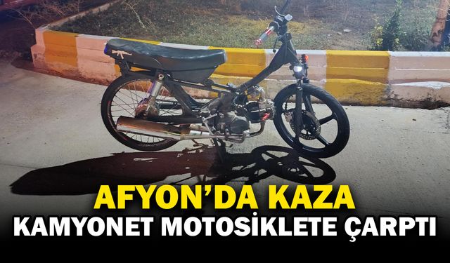 Kamyonetin çarptığı motosiklet sürücüsü yaralandı