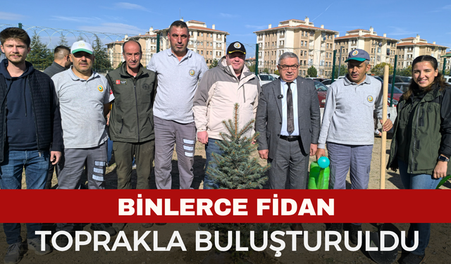 Afyonkarahisar'da binlerce fidan toprakla buluşturuldu
