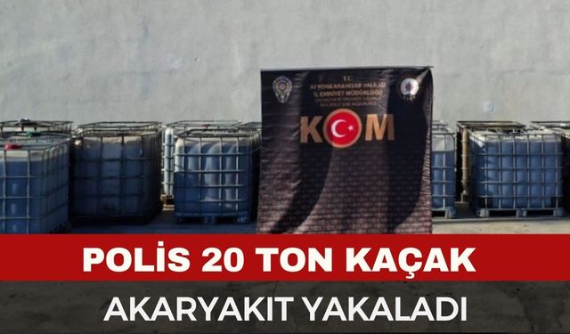 Afyon'da polis kaçak akaryakıt yakaladı