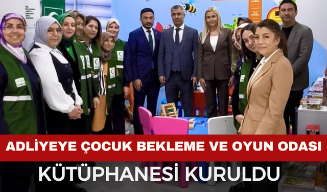 Afyon'da adliyeye çocuk bekleme ve oyun odası kütüphanesi kuruldu