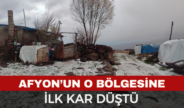 Afyon'a Mevsimin İlk Karı Düştü