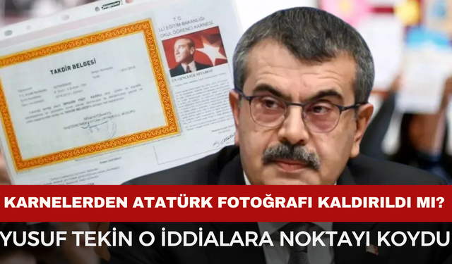 Yusuf Tekin "Atatürksüz Karne" Tartışmalarına Noktayı Koydu