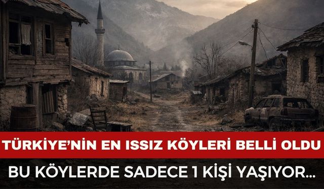 Türkiye'nin en ıssız köyleri belli oldu: Bu köylerde sadece 1 kişi yaşıyor