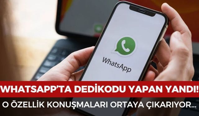 WhatsApp'taki o özellik konuşmaları ortaya çıkarıyor
