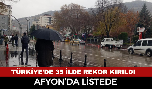 Türkiye’de 35 İlde Rekor Kırıldı, Afyonkarahisar da Aralarında
