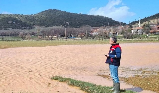 Afyonkarahisar’da yağış hububat tarlalarını vurdu: Ekipler hasar tespitine başladı