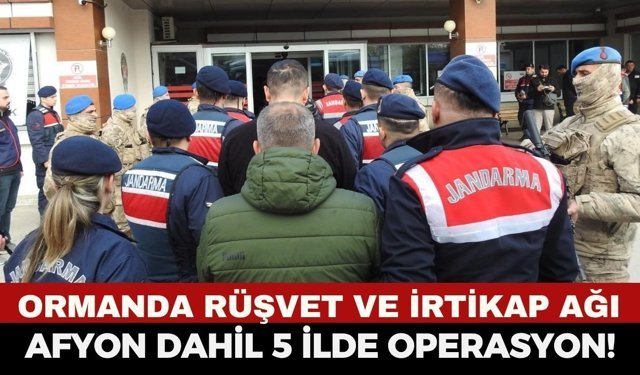 Afyonkarahisar Dahil 5 İlde Operasyon! "Suç Örgütü" Kurup Ormanı Yağmalamışlar... İşte Rüşvet Operasyonu Detayları...