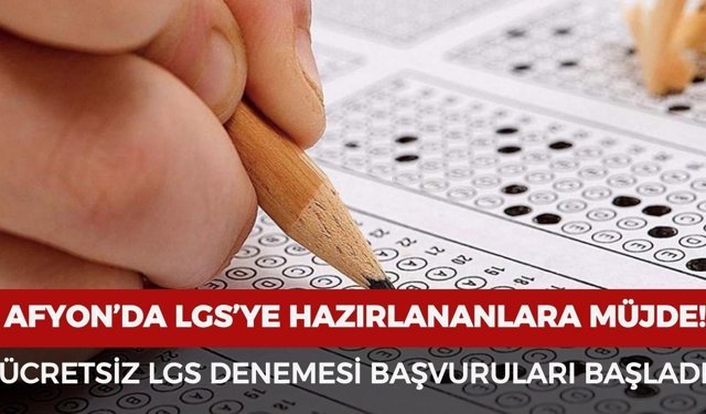 Afyonkarahisar Belediyesi'nden öğrencilere müjde! Ücretsiz LGS deneme sınavı düzenlenecek