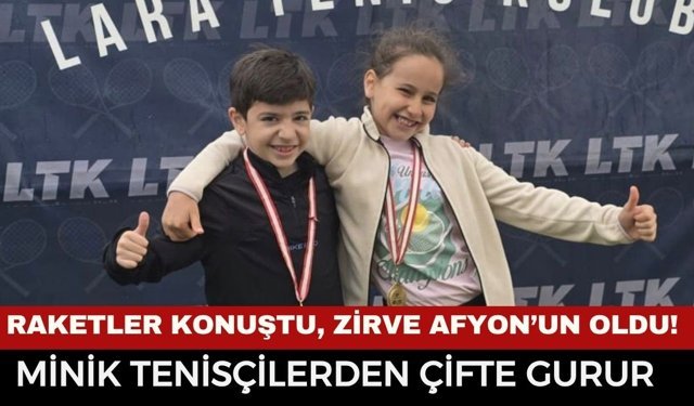 Afyonlu tenisçilerden madalya yağmuru... Raketler konuştu, zirve Afyon’un oldu!