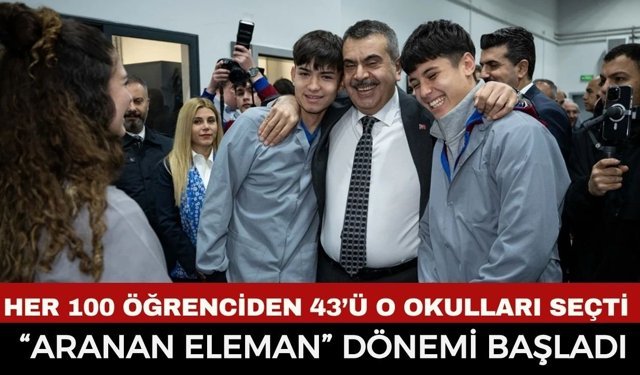 Yusuf Tekin açıkladı: Her 100 öğrenciden 43’ü o okulları seçti