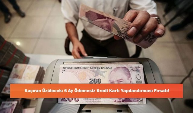 Kaçıran Üzülecek: 6 Ay Ödemesiz Kredi Kartı Yapılandırması Fırsatı!