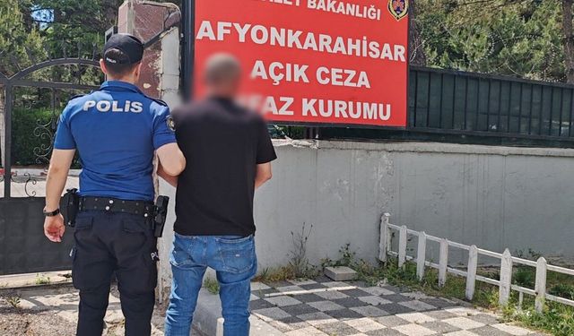 Afyonkarahisar’da Firari Hükümlü Emniyetin Takibinden Kaçamadı: Ş.D. Cezaevine Gönderildi