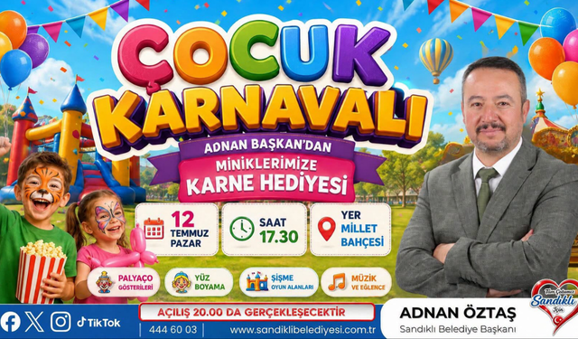 Sandıklı Belediye Başkanı Adnan Öztaş Sözünü Tuttu: Yarın Millet Bahçesi’nde Dev Çocuk Karnavalı Var!