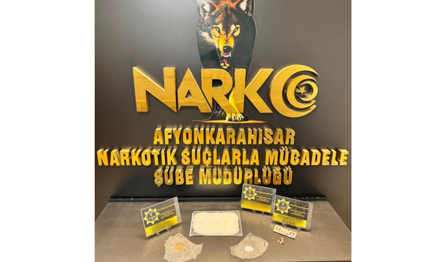 Afyonkarahisar’da uyuşturucu operasyonu: 182 gram uyuşturucu ele geçirildi
