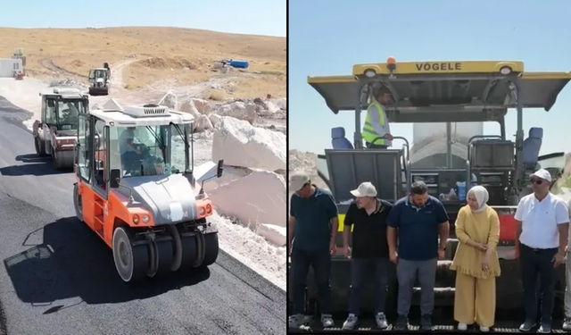İscehisar’da Acem Deresi yolu yenileniyor: Sıcak asfalt çalışması başladı