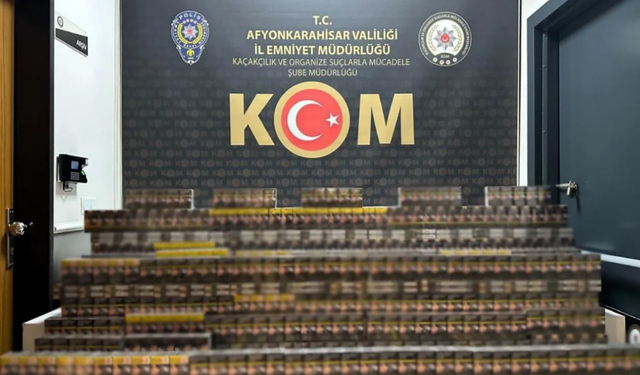 Afyonkarahisar’da ekipler harekete geçti: 1830 paket kaçak sigara ele geçirildi