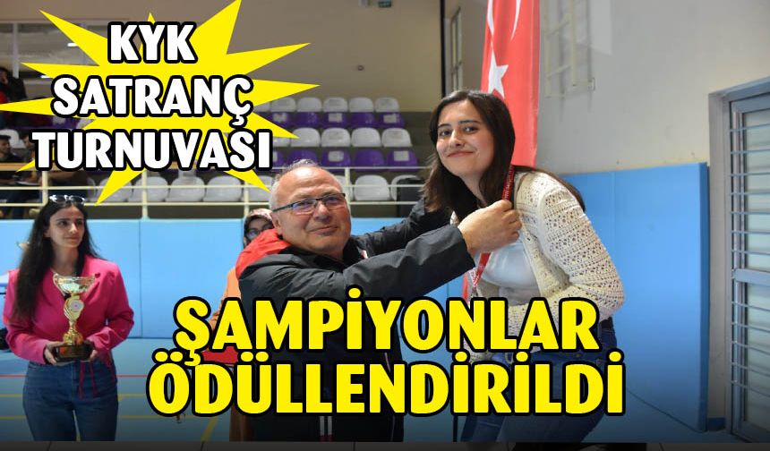 39.’ncu KYK iller arası Türkiye Satranç Şampiyonası sona erdi