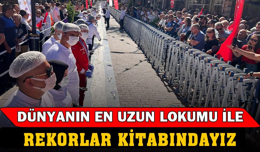 Dünyanın en uzun lokumunu yaptılar