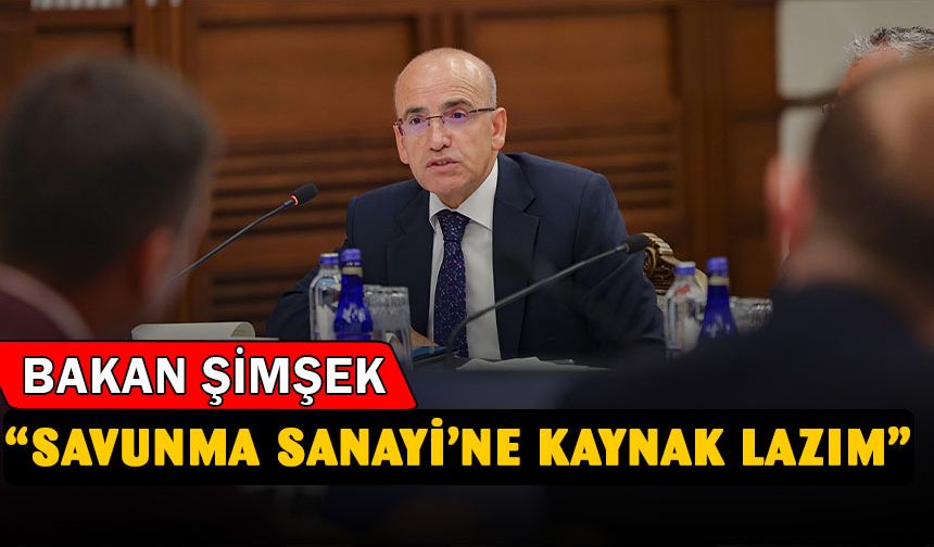 Bakan Şimşek "Savunma Sanayi'ne Kaynak Gerekiyor" dedi