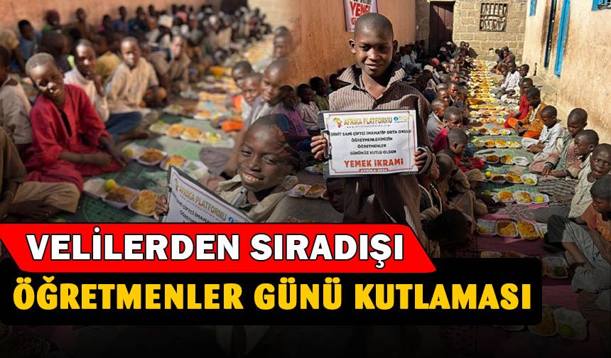 Öğretmenler Günü'nde Afrikalı çocukları doyurdular