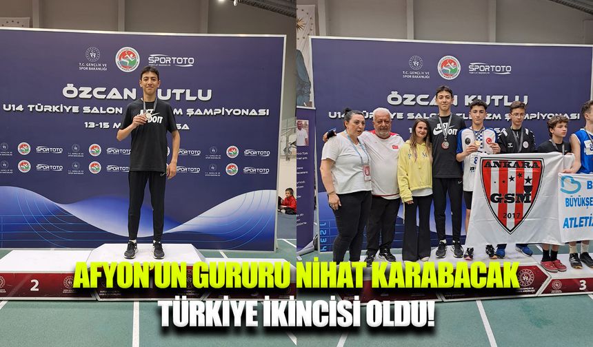 Afyonlu genç atlet, Türkiye'ye damga vurdu