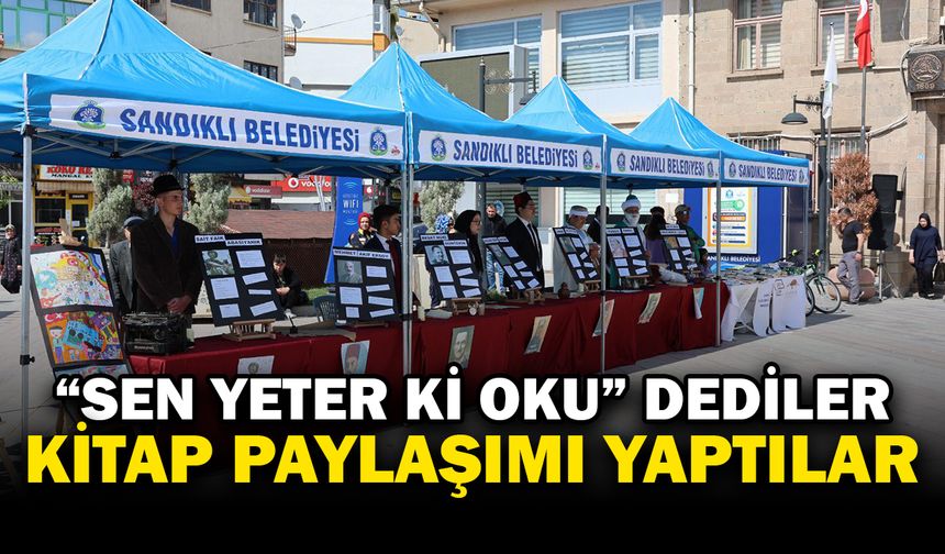 Sandıklı'da “Sen Yeter Ki Oku” Kitap Paylaşımı Etkinliği Yoğun İlgi Gördü