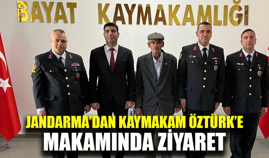 Jandarma’dan Bayat Kaymakamı’na anlamlı ziyaret