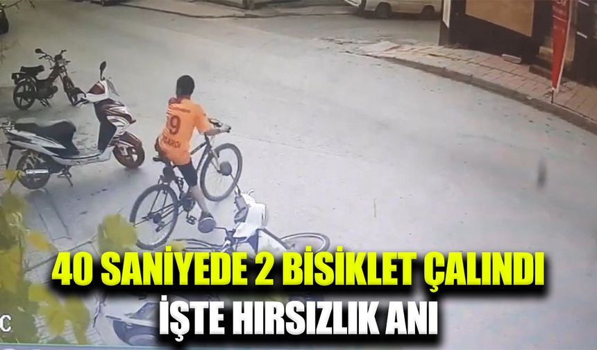 40 saniyede 2 bisiklet çalındı