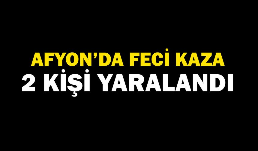 Afyonkarahisar'da feci kaza 2 kişi yaralandı