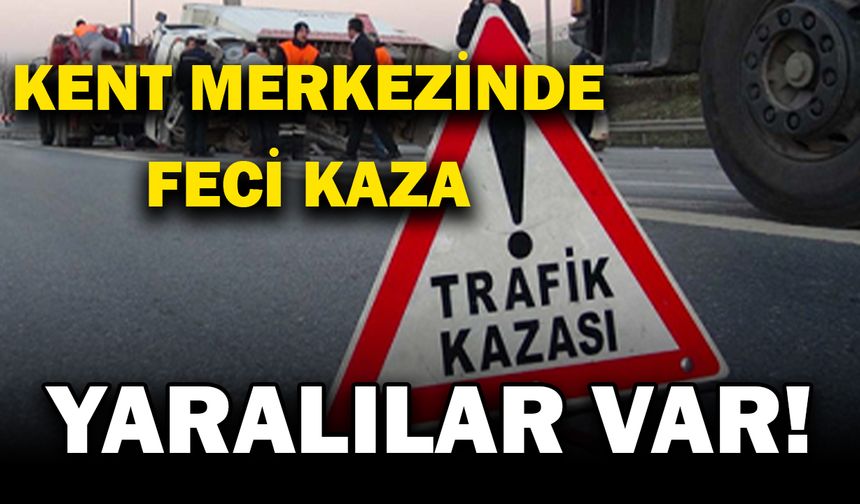 Otomobil kamyona çarptı: 4 yaralı