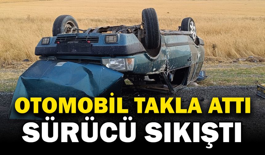 Kontrolden çıkan otomobil takla attı: 1 yaralı
