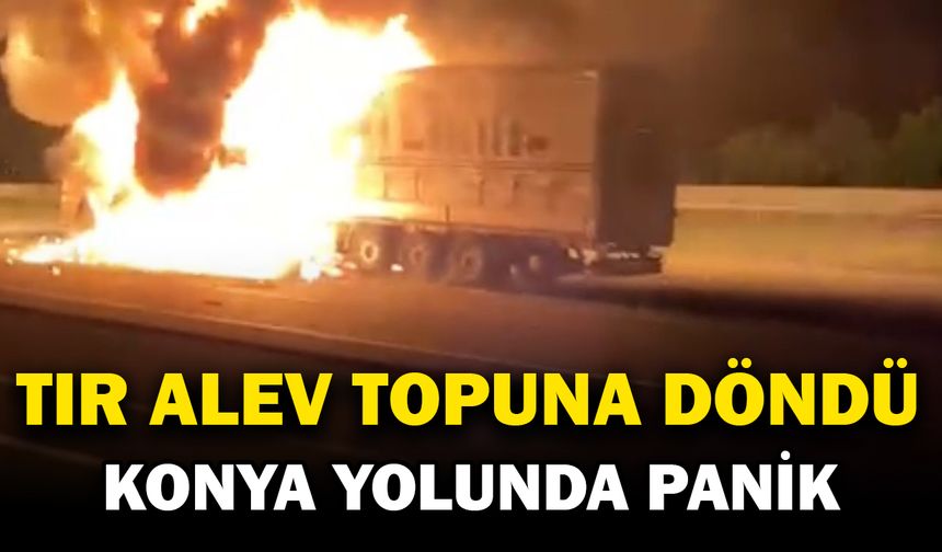 Afyon-Konya yolunda alevler yükseldi