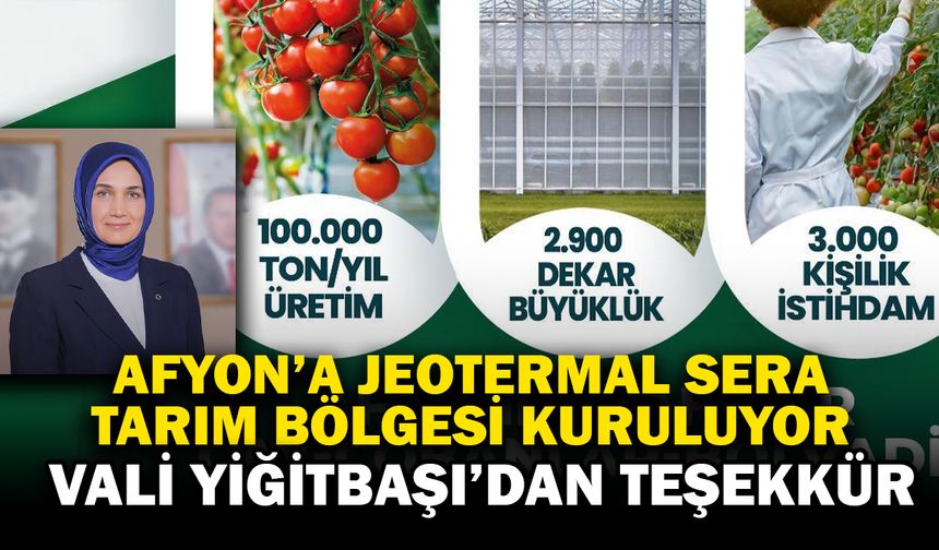 Afyonkarahisar’da Jeotermal Kaynaklı Sera Organize Tarım Bölgesi Kuruluyor