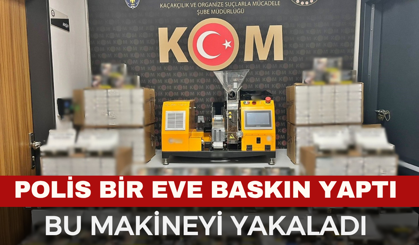Polis sigara doldurma makinesi ele geçirdi