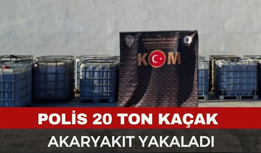 Afyon'da polis kaçak akaryakıt yakaladı