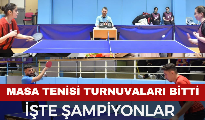 Yurtlig Masa Tenisi Şampiyonları Afyonkarahisar’da Belli Oldu
