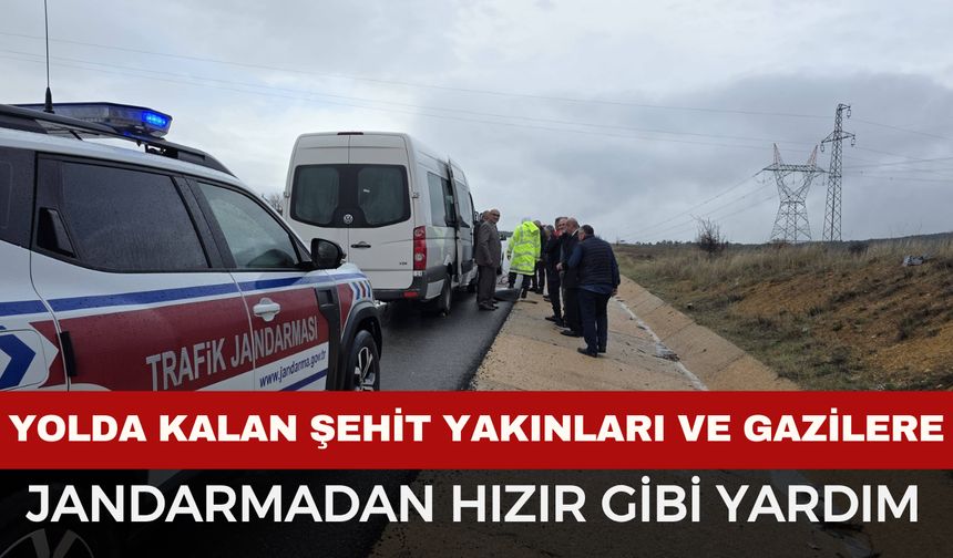 Şehit Ailesine Ziyarete Giden Gaziler Yolda Kaldı