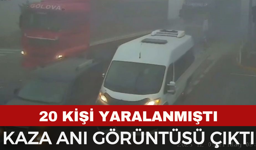 20 kişinin yaralandığı kaza anı kamerada