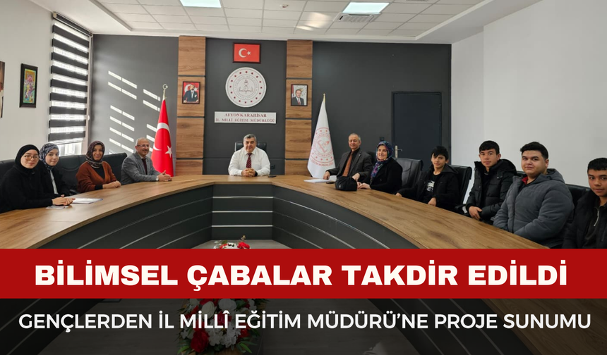 Gençlerden İl Millî Eğitim Müdürü’ne Proje Sunumu