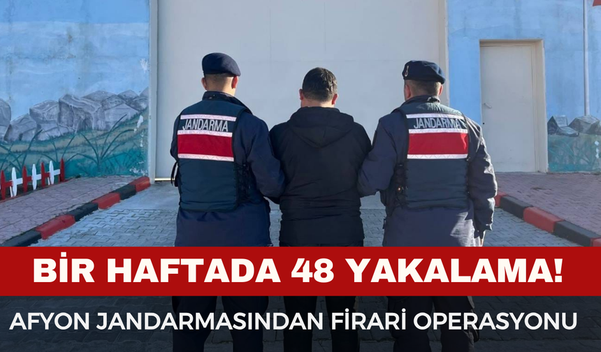 Afyon Jandarmasından Firari Operasyonu