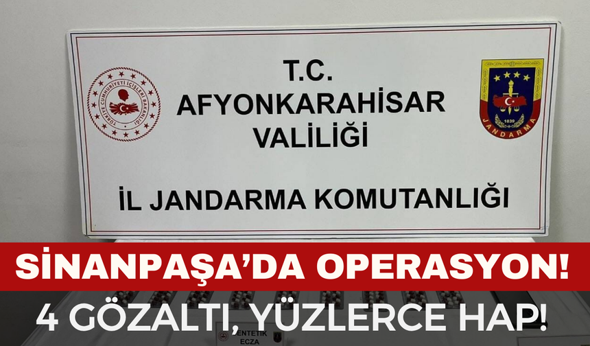 Sinanpaşa’da Jandarmadan Operasyon: 4 Gözaltı!