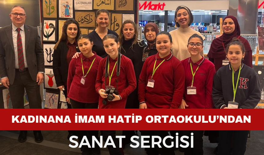 Kadınana İmam Hatip Ortaokulu’ndan Park Afyon’da Sanat Sergisi
