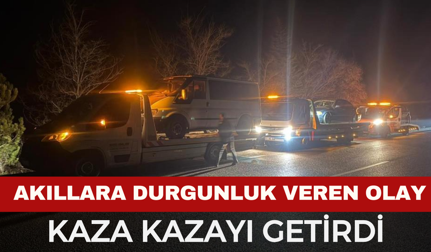 Afyonkarahisar'da ilk kaza ikinci kazayı getirdi