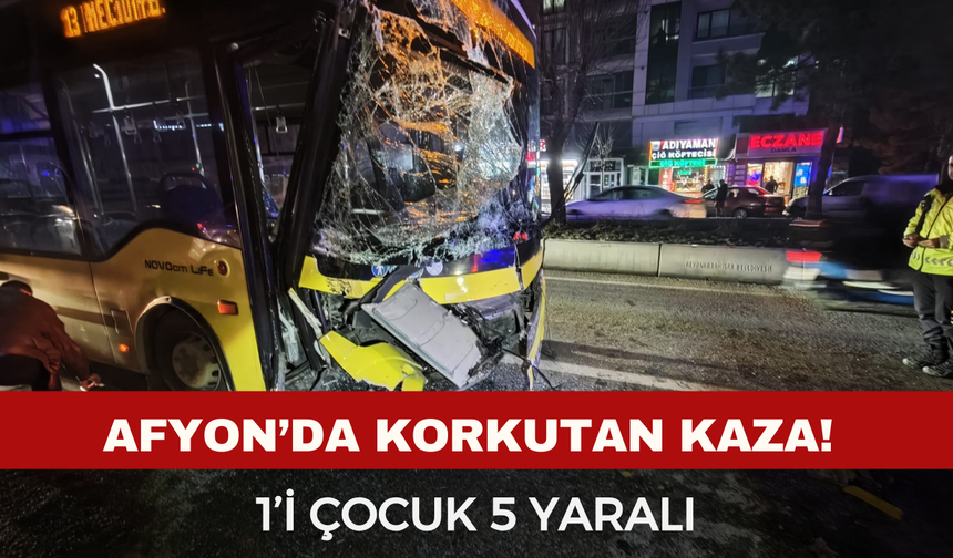 Afyonkarahisar’da Yolcu Otobüsü Çöp Kamyonuna Çarptı