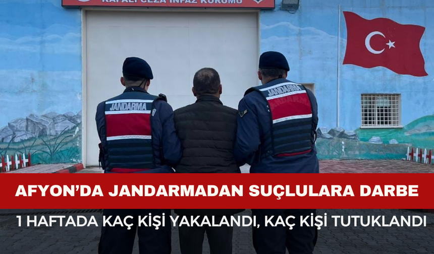 Afyon’da Jandarmadan Suçlulara Darbe