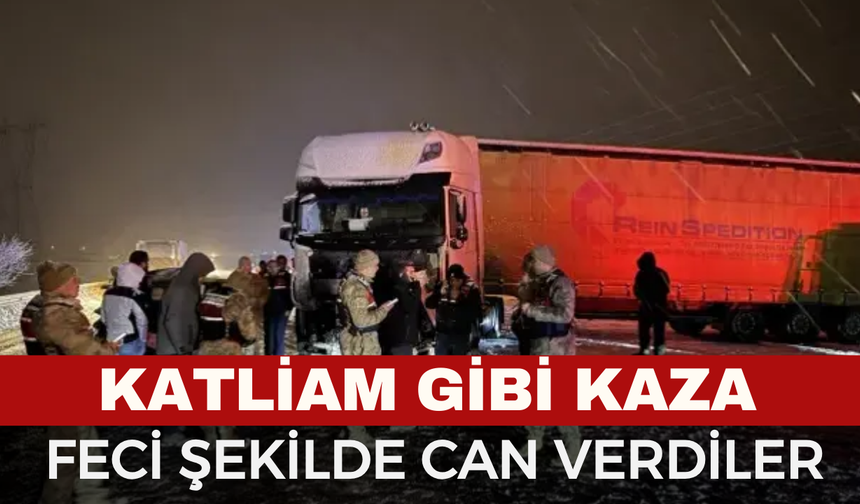 Katliam Gibi Kaza: TIR ile Çarpışan Araçta 4 Kişi Hayatını Kaybetti