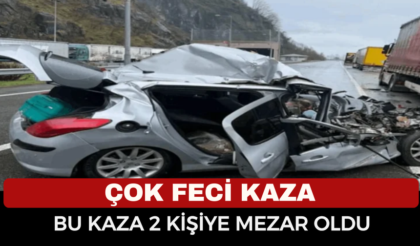 Feci Kaza: 2 Kişi Öldü, 1 Yaralı