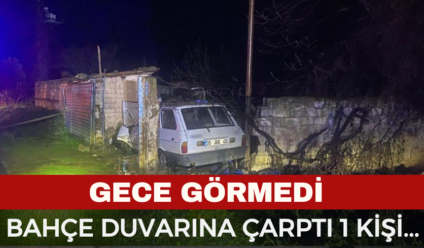 Gece Duvara Çarptı 1 Kişi Yaşamını Yitirdi