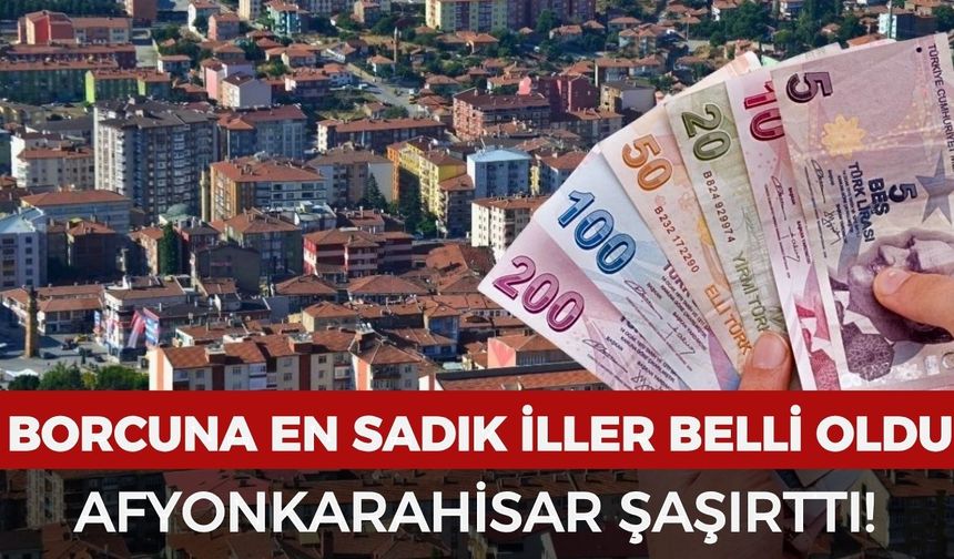 Borcuna en sadık iller açıklandı: Afyonkarahisar listede yok!
