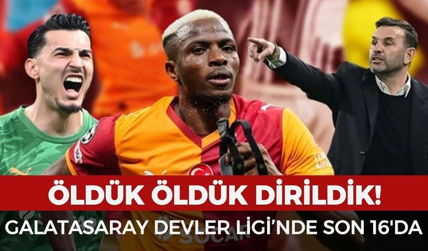 Galatasaray devler liginde son 16'ya kaldı